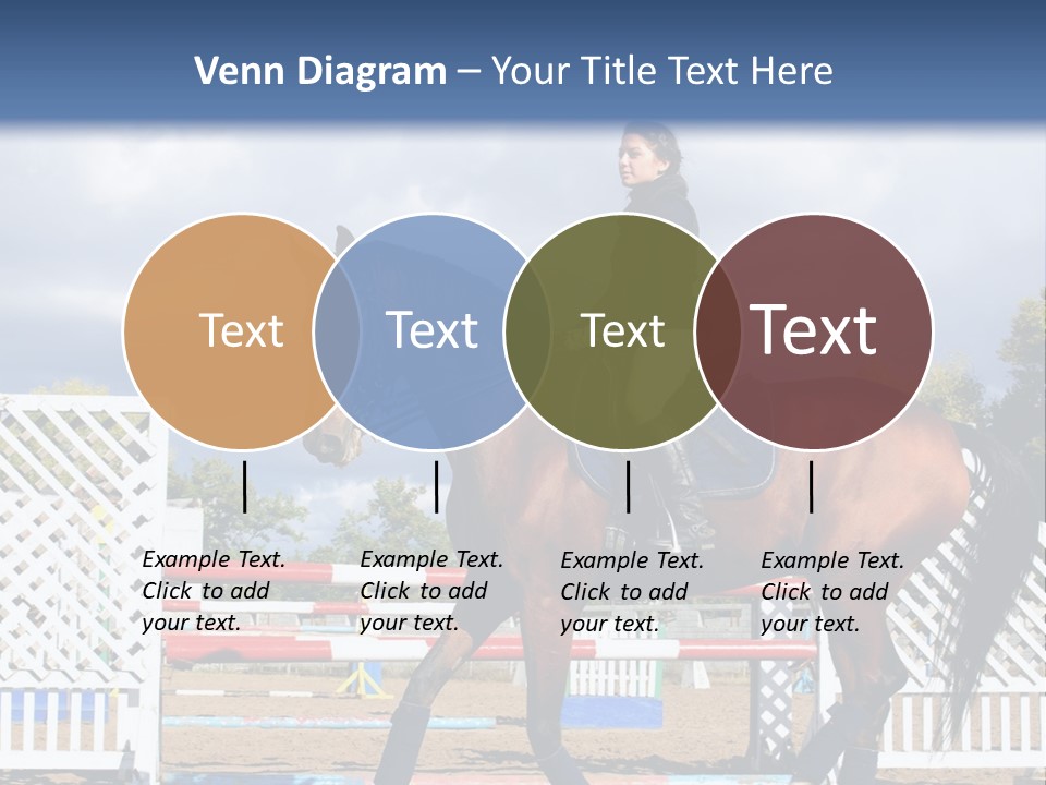 A Woman Riding On The Back Of A Brown Horse PowerPoint Template