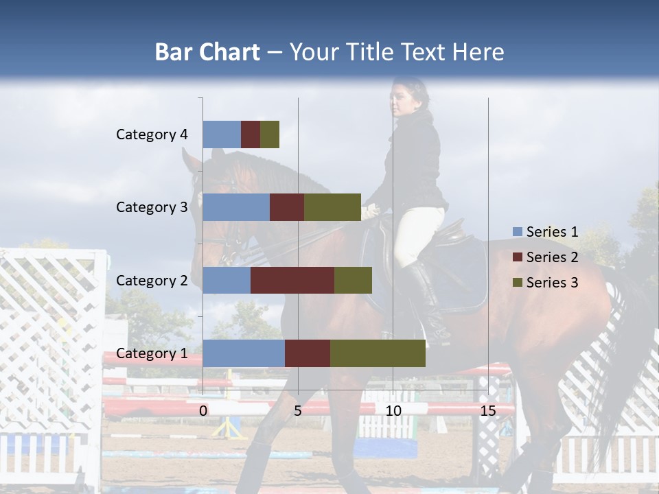 A Woman Riding On The Back Of A Brown Horse PowerPoint Template