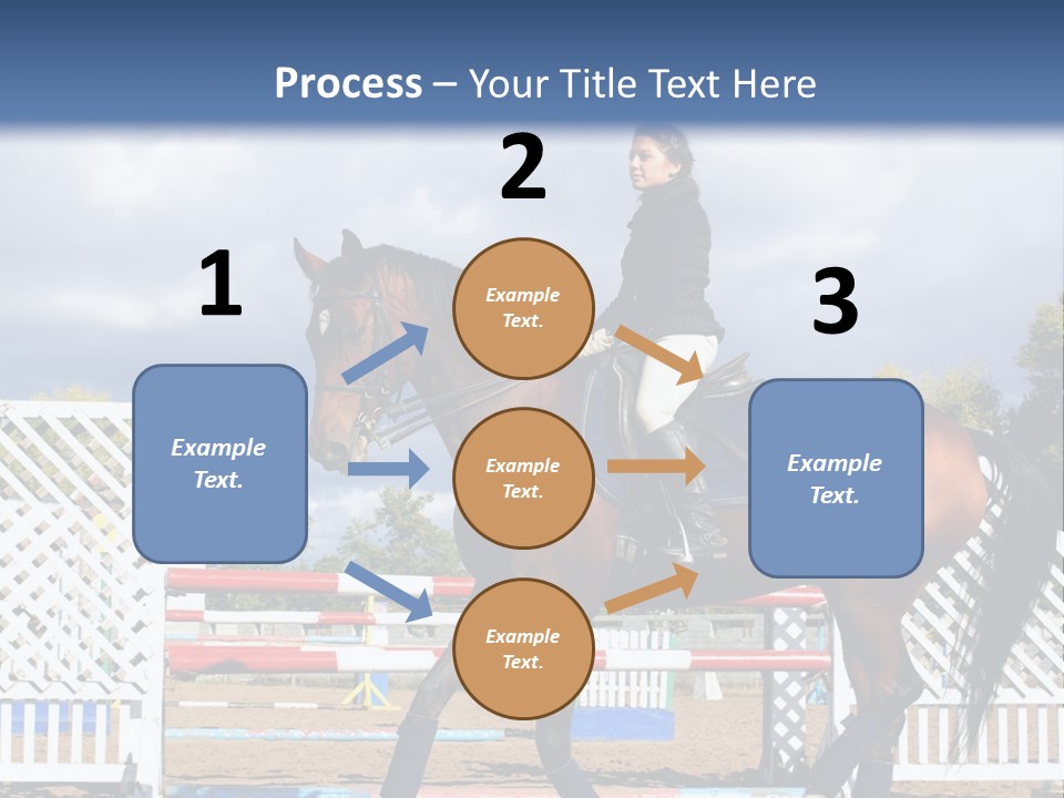 A Woman Riding On The Back Of A Brown Horse PowerPoint Template