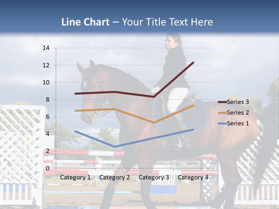 A Woman Riding On The Back Of A Brown Horse PowerPoint Template