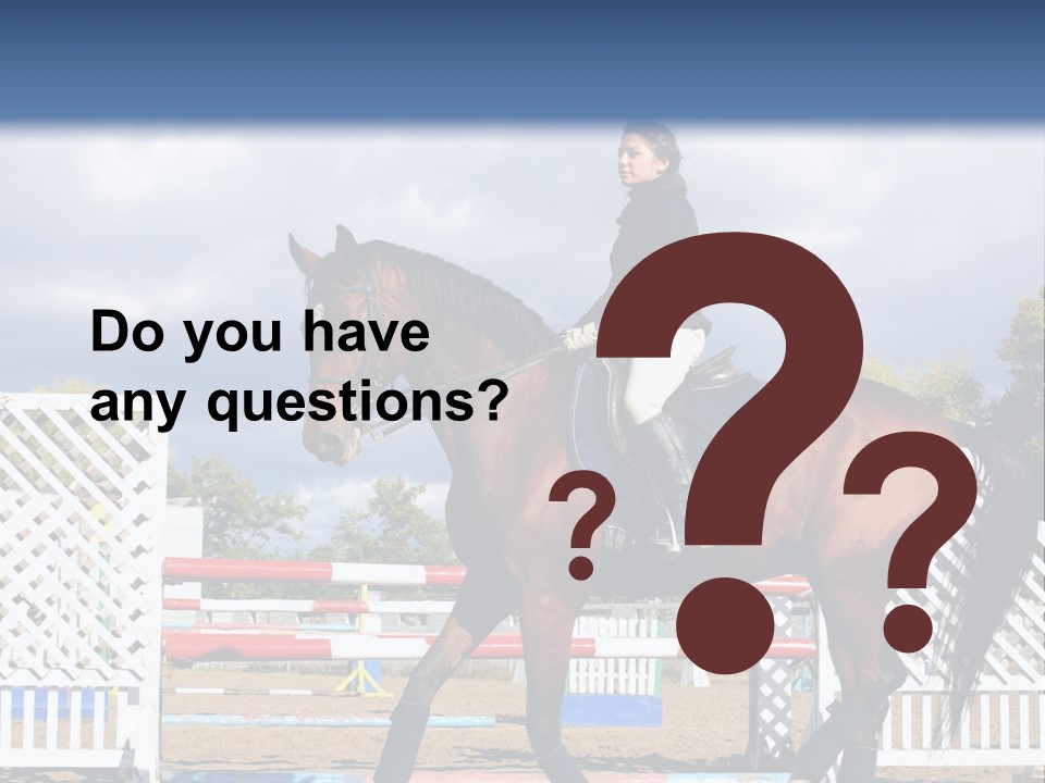 A Woman Riding On The Back Of A Brown Horse PowerPoint Template