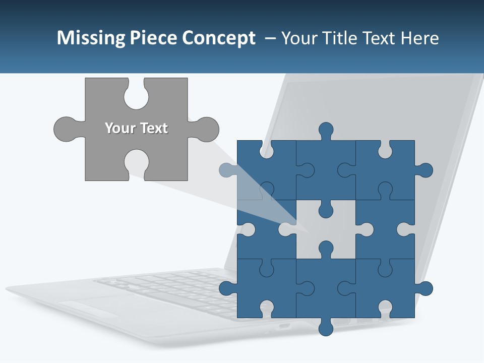 A Laptop Computer Sitting On Top Of A White Table PowerPoint Template