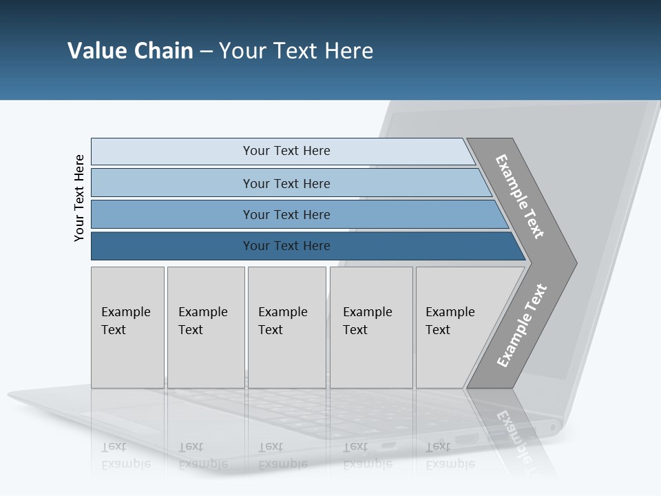 A Laptop Computer Sitting On Top Of A White Table PowerPoint Template