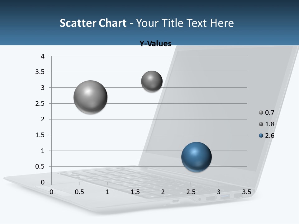 A Laptop Computer Sitting On Top Of A White Table PowerPoint Template