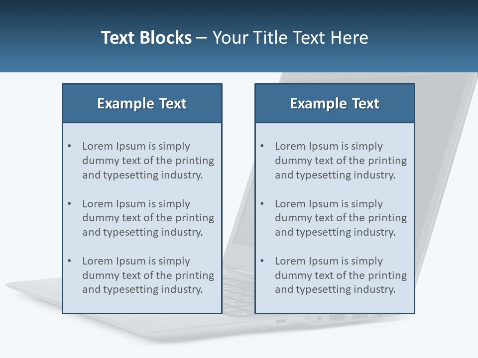 A Laptop Computer Sitting On Top Of A White Table PowerPoint Template