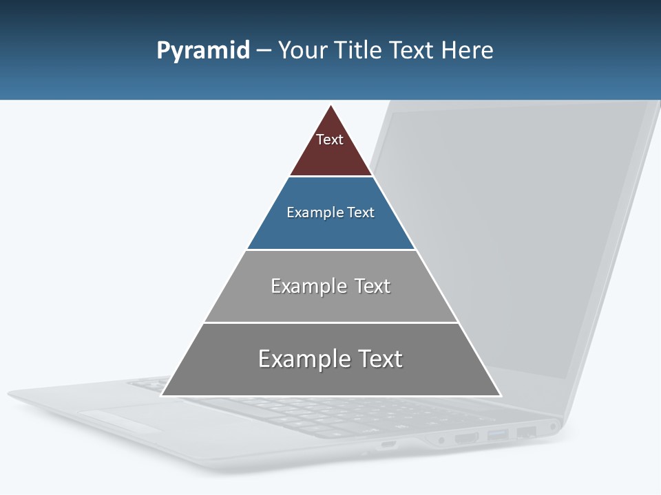 A Laptop Computer Sitting On Top Of A White Table PowerPoint Template
