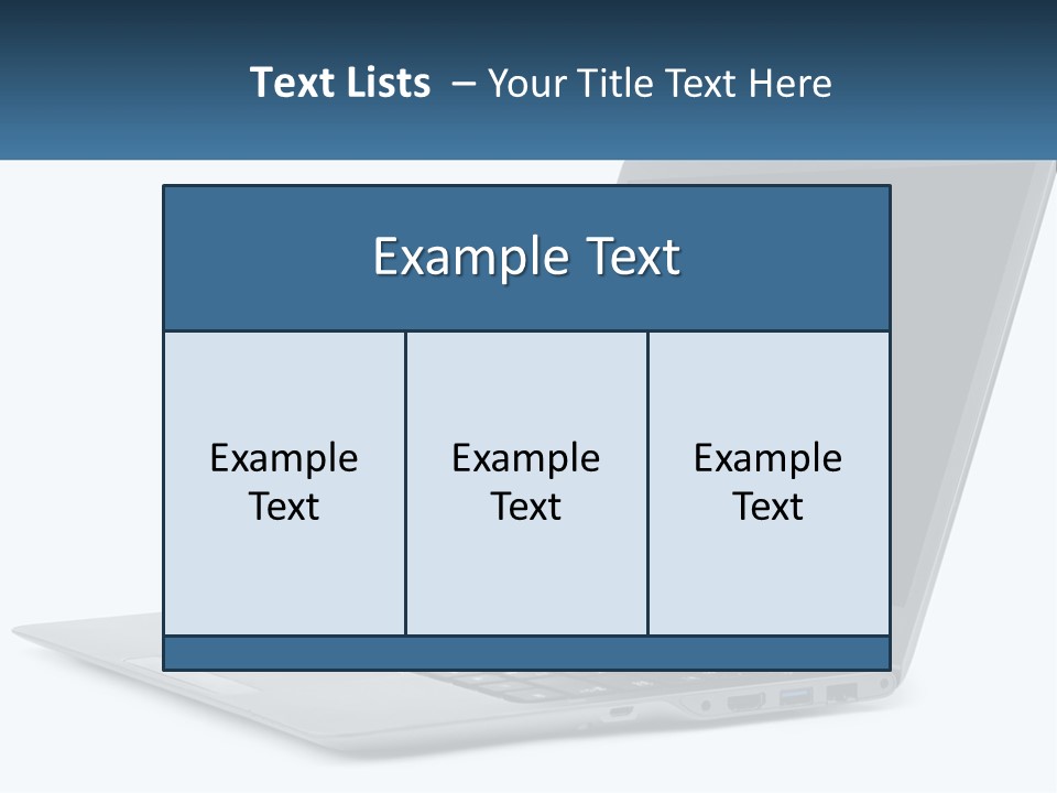 A Laptop Computer Sitting On Top Of A White Table PowerPoint Template