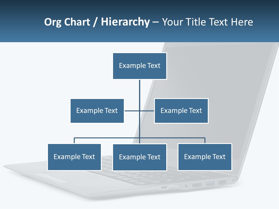 A Laptop Computer Sitting On Top Of A White Table PowerPoint Template