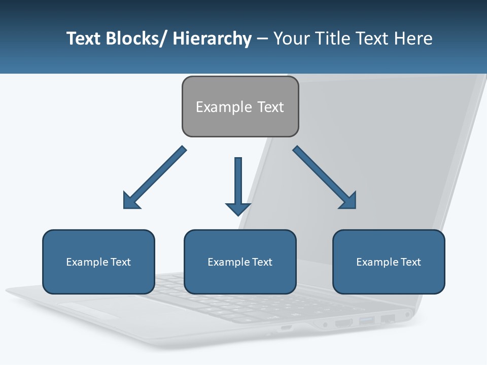 A Laptop Computer Sitting On Top Of A White Table PowerPoint Template