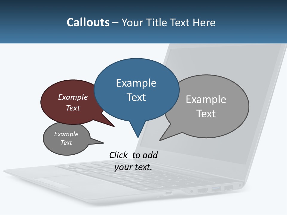 A Laptop Computer Sitting On Top Of A White Table PowerPoint Template