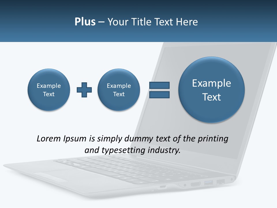 A Laptop Computer Sitting On Top Of A White Table PowerPoint Template