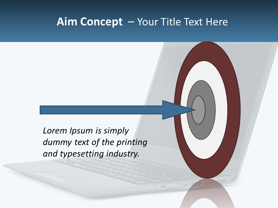 A Laptop Computer Sitting On Top Of A White Table PowerPoint Template