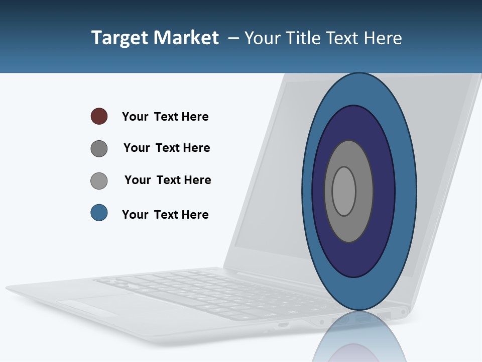 A Laptop Computer Sitting On Top Of A White Table PowerPoint Template