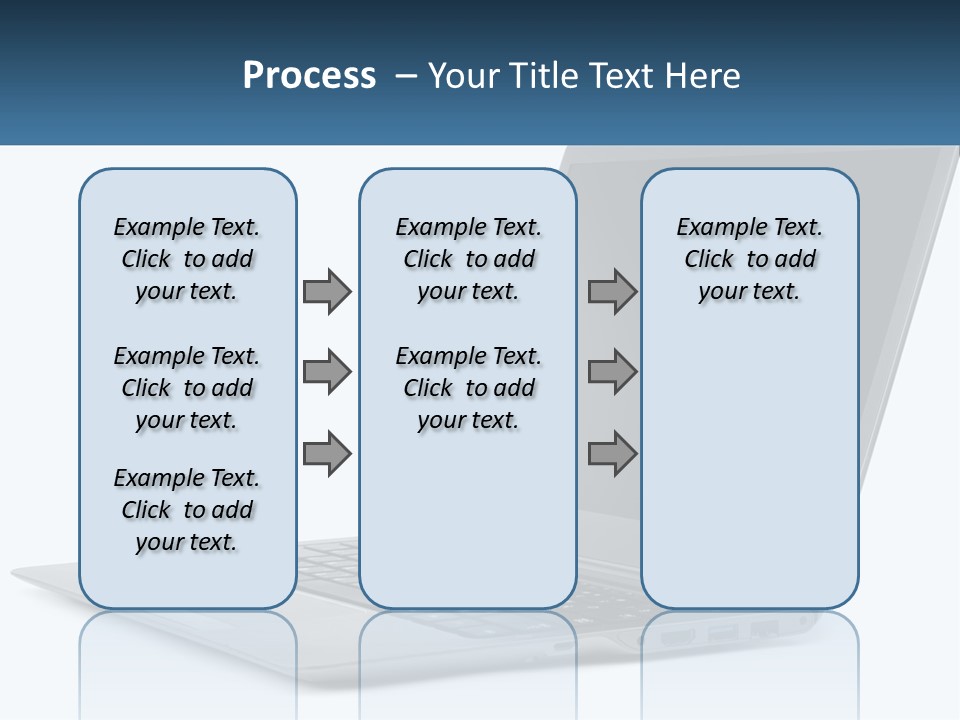 A Laptop Computer Sitting On Top Of A White Table PowerPoint Template
