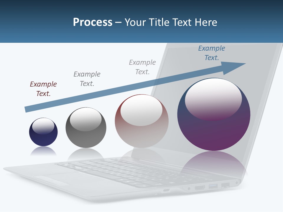 A Laptop Computer Sitting On Top Of A White Table PowerPoint Template