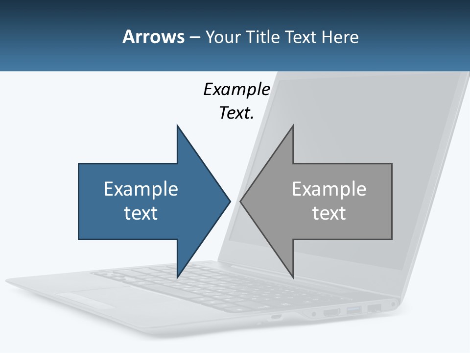 A Laptop Computer Sitting On Top Of A White Table PowerPoint Template