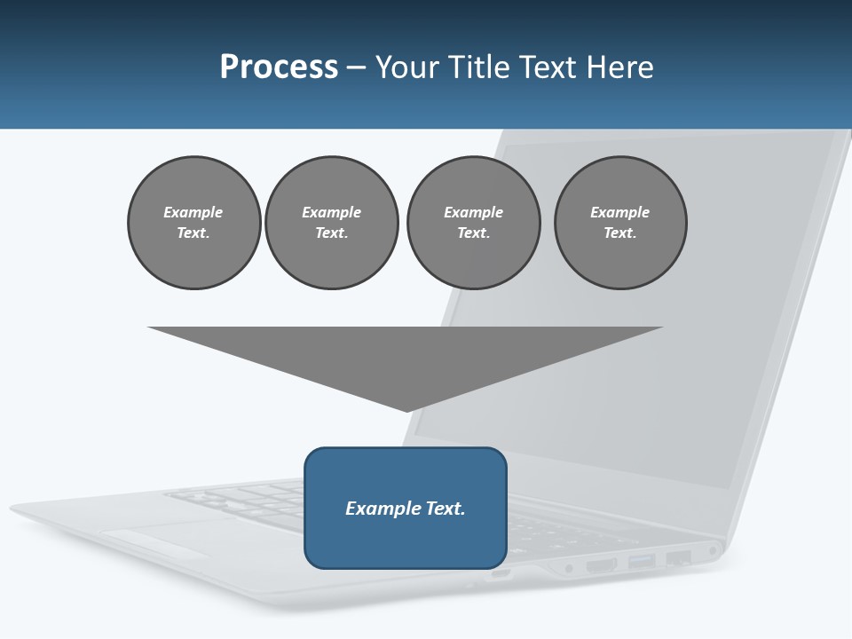 A Laptop Computer Sitting On Top Of A White Table PowerPoint Template