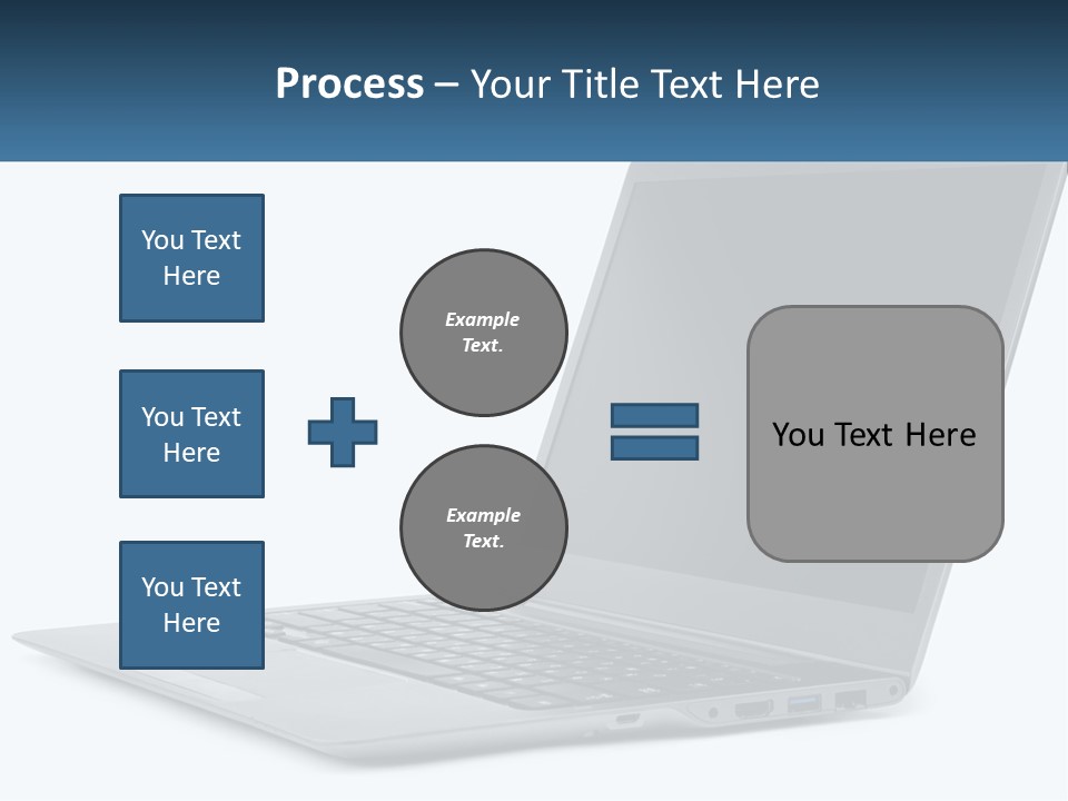 A Laptop Computer Sitting On Top Of A White Table PowerPoint Template
