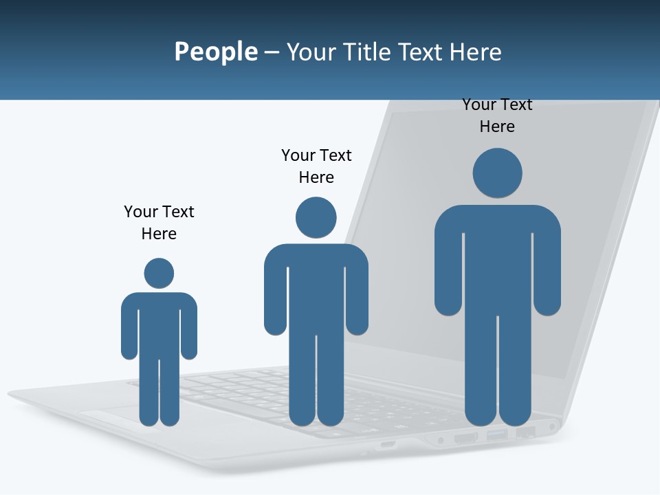 A Laptop Computer Sitting On Top Of A White Table PowerPoint Template