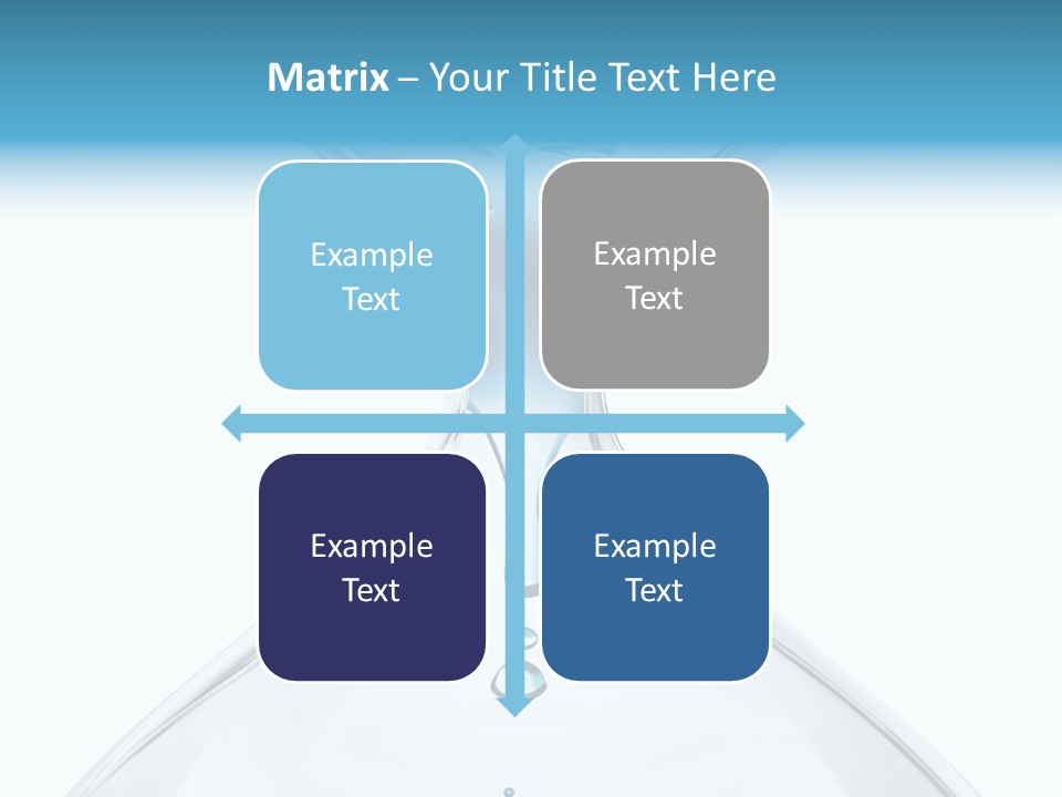 A Blue And White Hourglass With Water In It PowerPoint Template