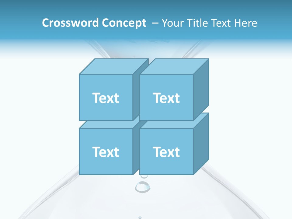 A Blue And White Hourglass With Water In It PowerPoint Template