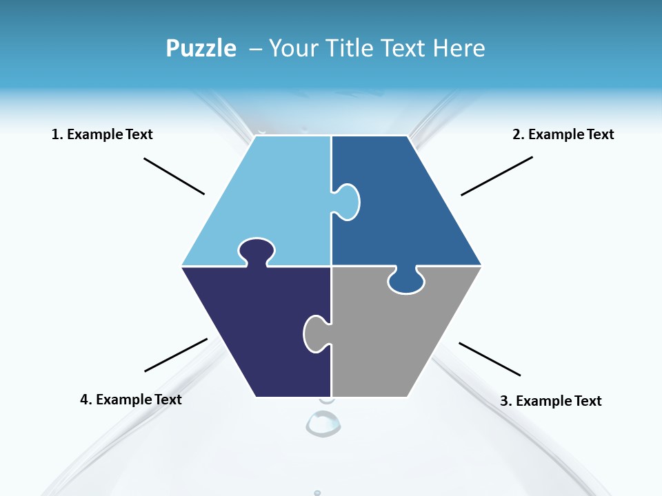 A Blue And White Hourglass With Water In It PowerPoint Template