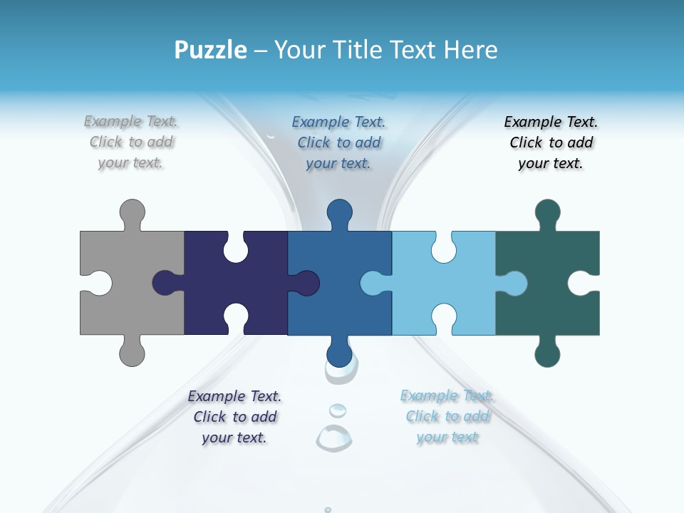 A Blue And White Hourglass With Water In It PowerPoint Template