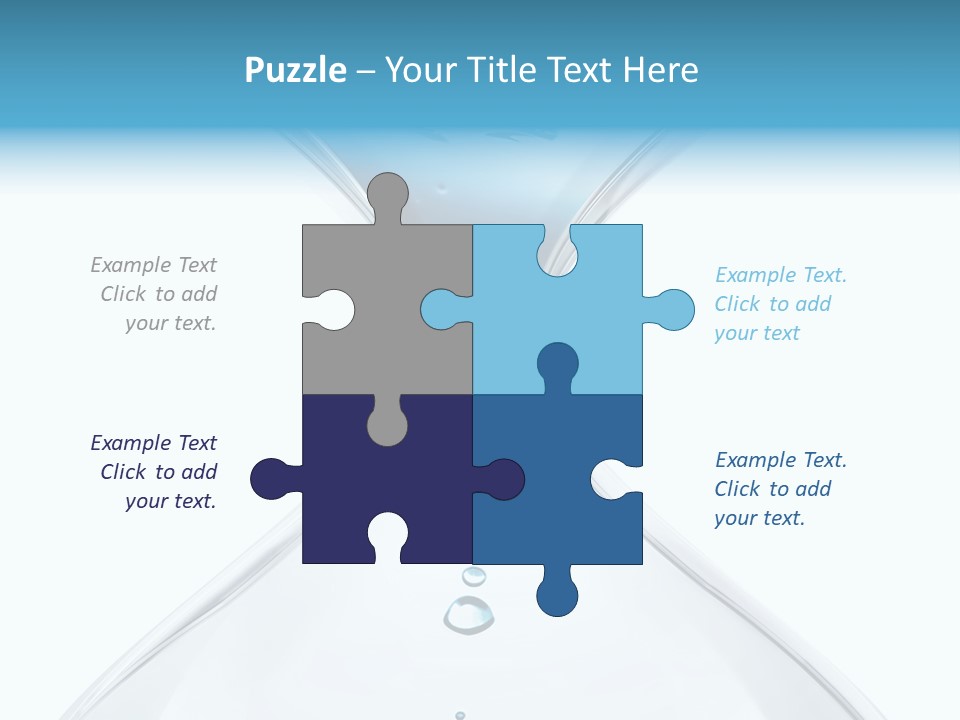 A Blue And White Hourglass With Water In It PowerPoint Template