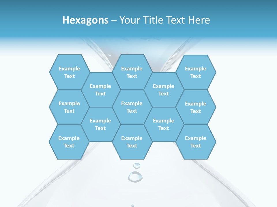 A Blue And White Hourglass With Water In It PowerPoint Template