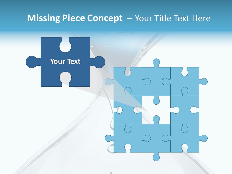 A Blue And White Hourglass With Water In It PowerPoint Template