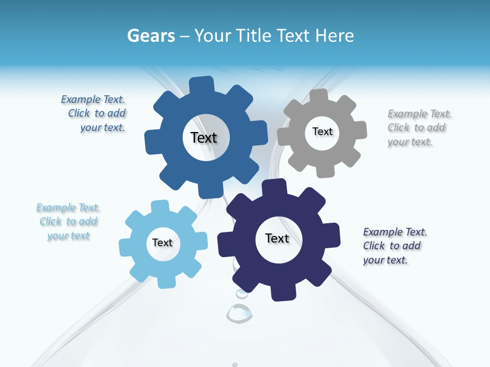 A Blue And White Hourglass With Water In It PowerPoint Template