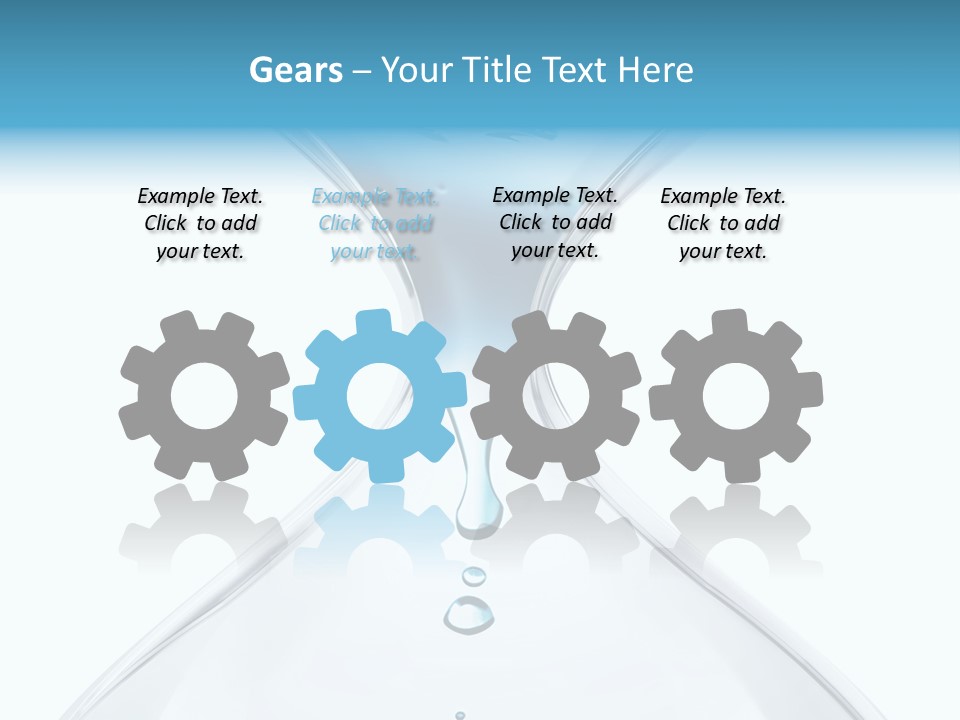 A Blue And White Hourglass With Water In It PowerPoint Template
