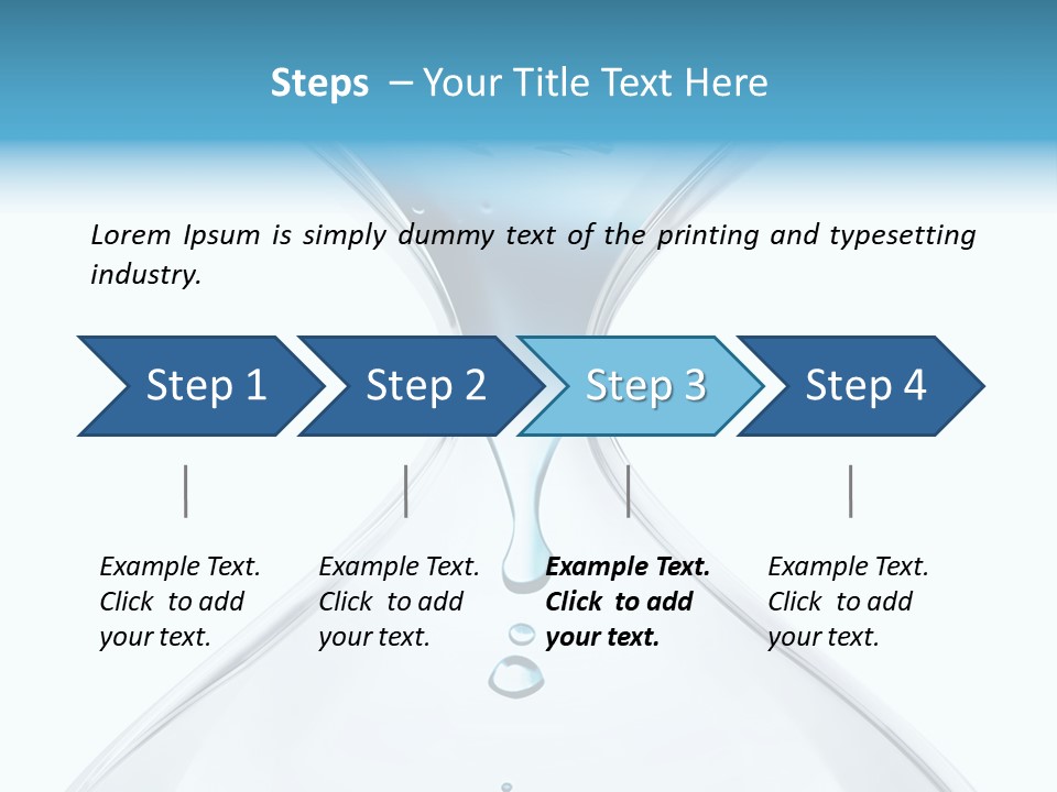 A Blue And White Hourglass With Water In It PowerPoint Template