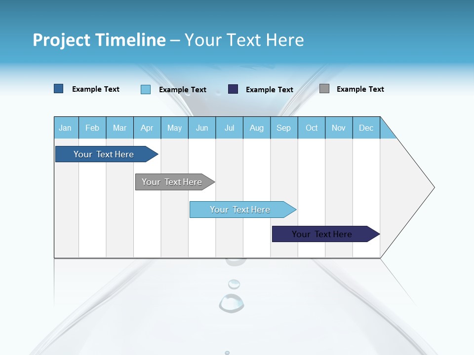 A Blue And White Hourglass With Water In It PowerPoint Template