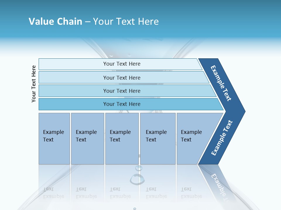 A Blue And White Hourglass With Water In It PowerPoint Template