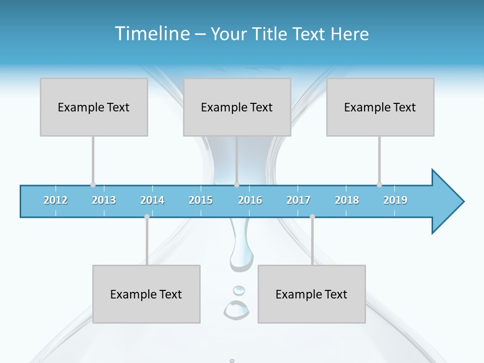 A Blue And White Hourglass With Water In It PowerPoint Template
