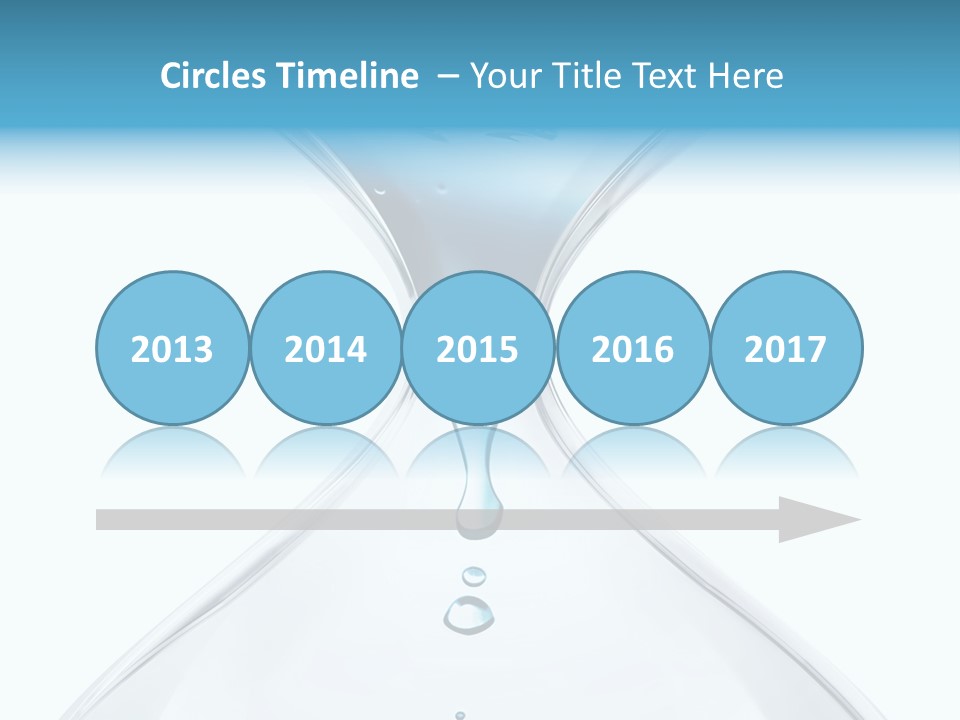 A Blue And White Hourglass With Water In It PowerPoint Template