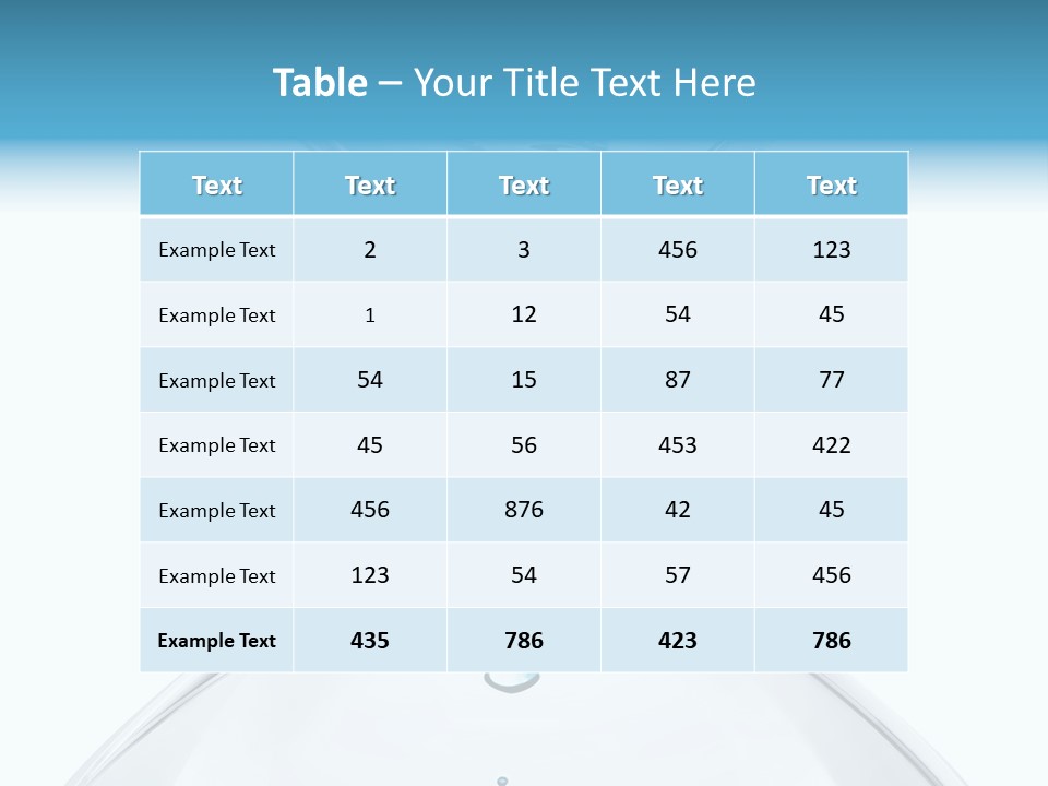 A Blue And White Hourglass With Water In It PowerPoint Template