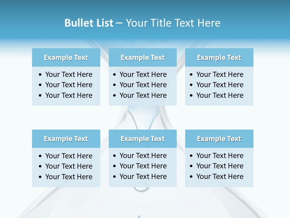 A Blue And White Hourglass With Water In It PowerPoint Template