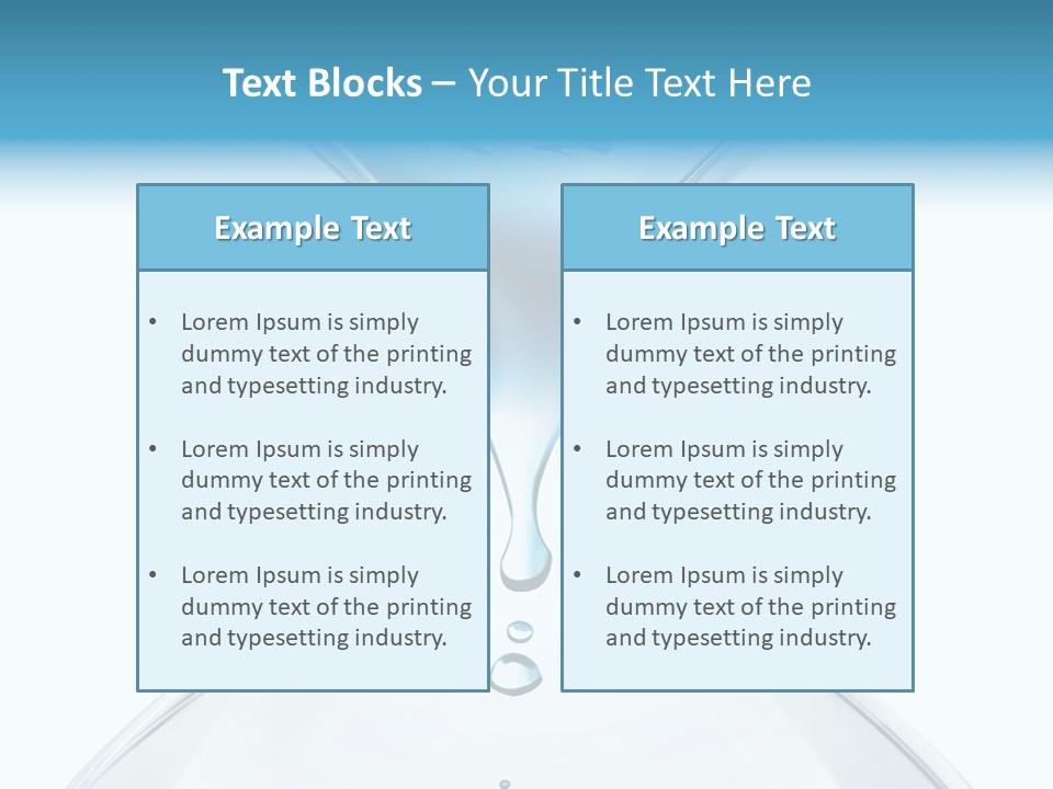 A Blue And White Hourglass With Water In It PowerPoint Template