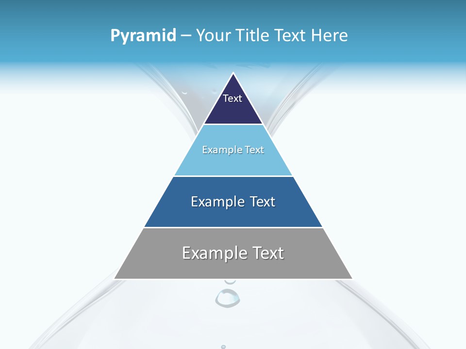 A Blue And White Hourglass With Water In It PowerPoint Template