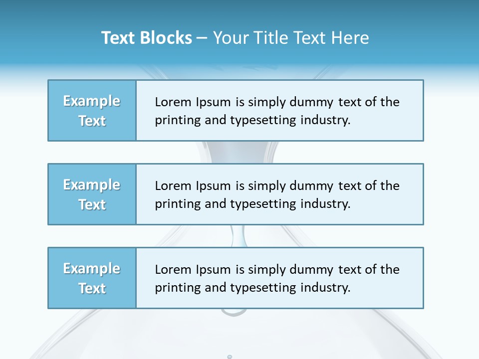 A Blue And White Hourglass With Water In It PowerPoint Template