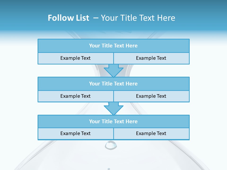 A Blue And White Hourglass With Water In It PowerPoint Template