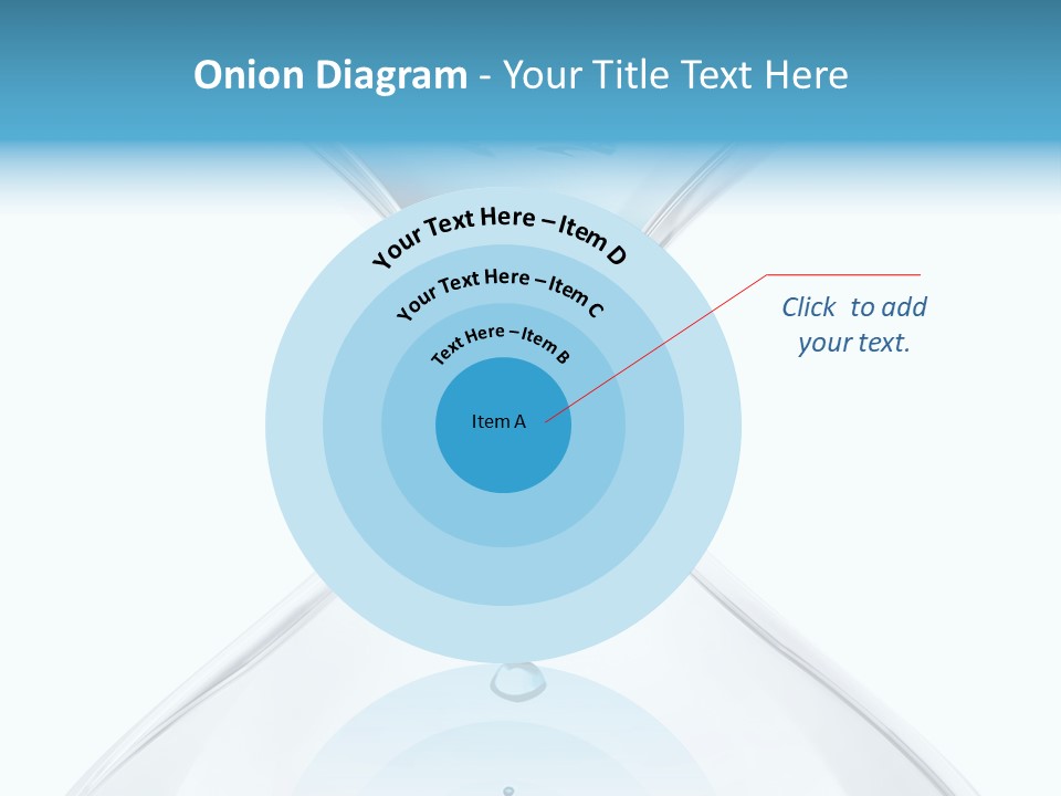 A Blue And White Hourglass With Water In It PowerPoint Template