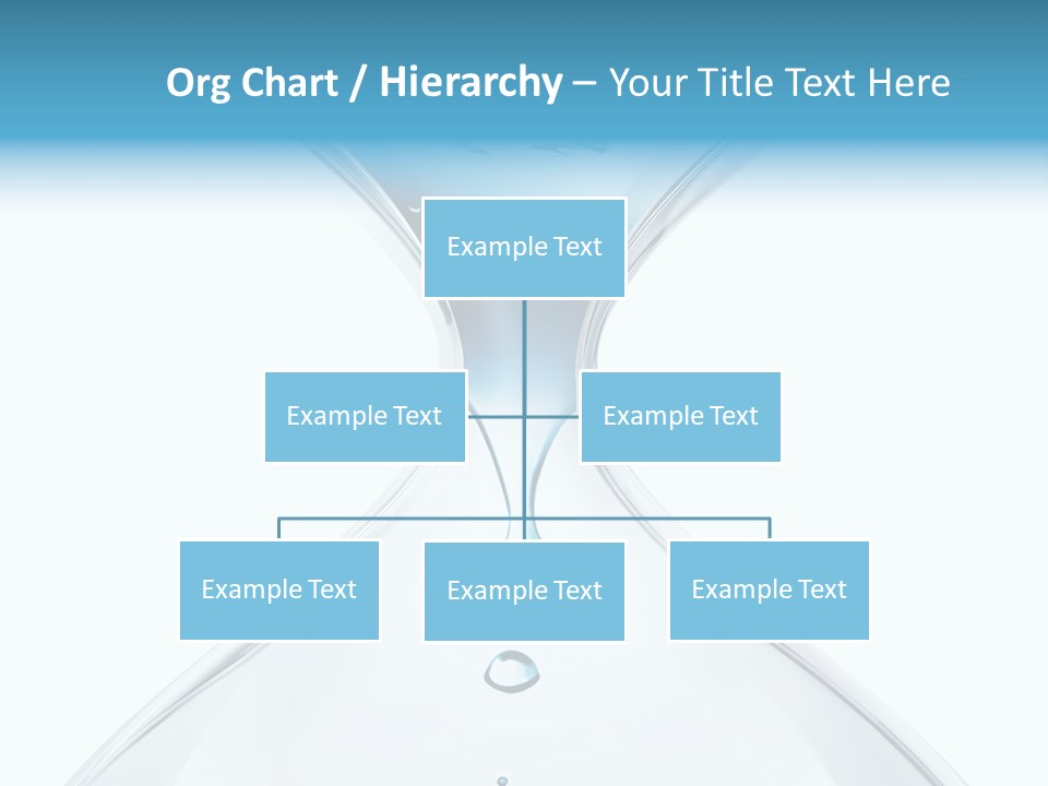 A Blue And White Hourglass With Water In It PowerPoint Template