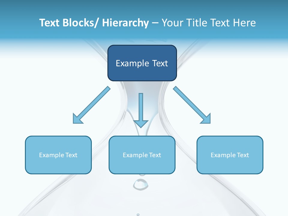 A Blue And White Hourglass With Water In It PowerPoint Template