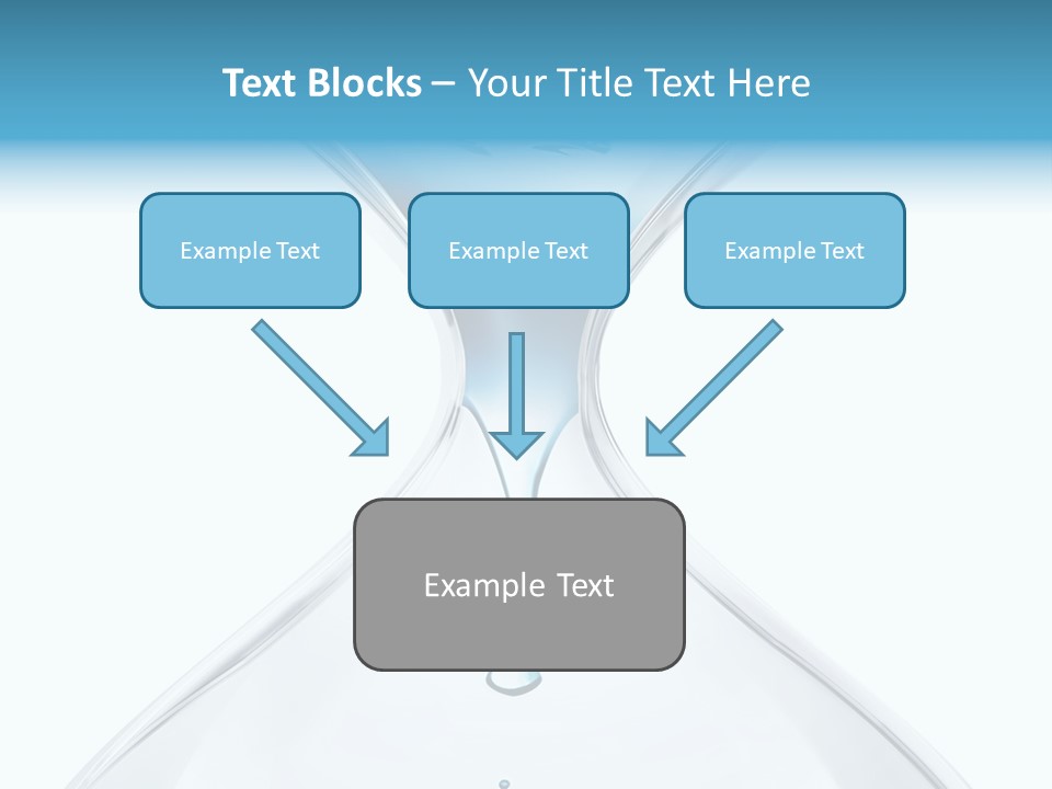 A Blue And White Hourglass With Water In It PowerPoint Template