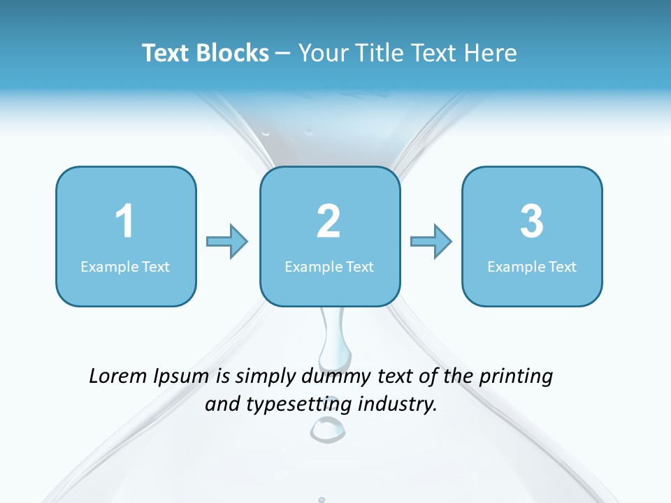 A Blue And White Hourglass With Water In It PowerPoint Template