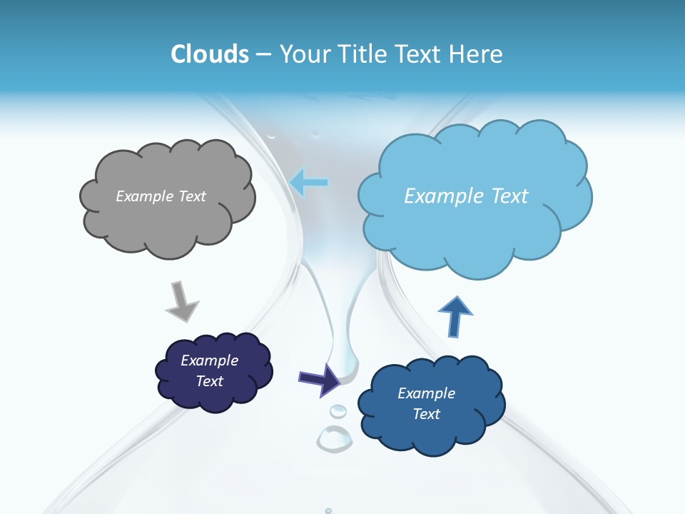 A Blue And White Hourglass With Water In It PowerPoint Template