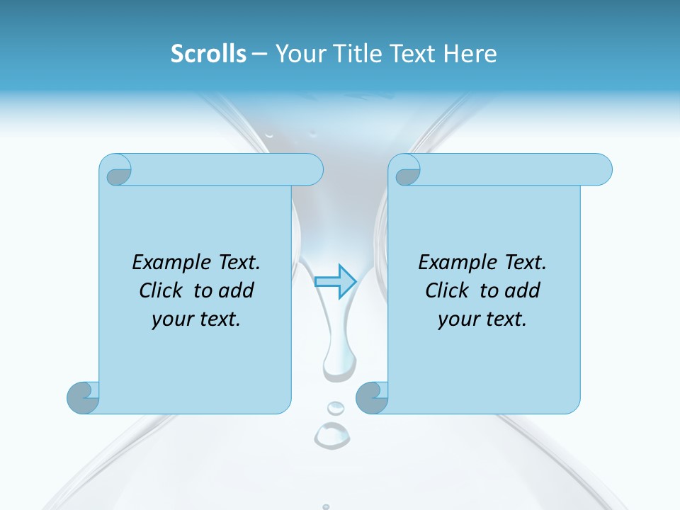 A Blue And White Hourglass With Water In It PowerPoint Template